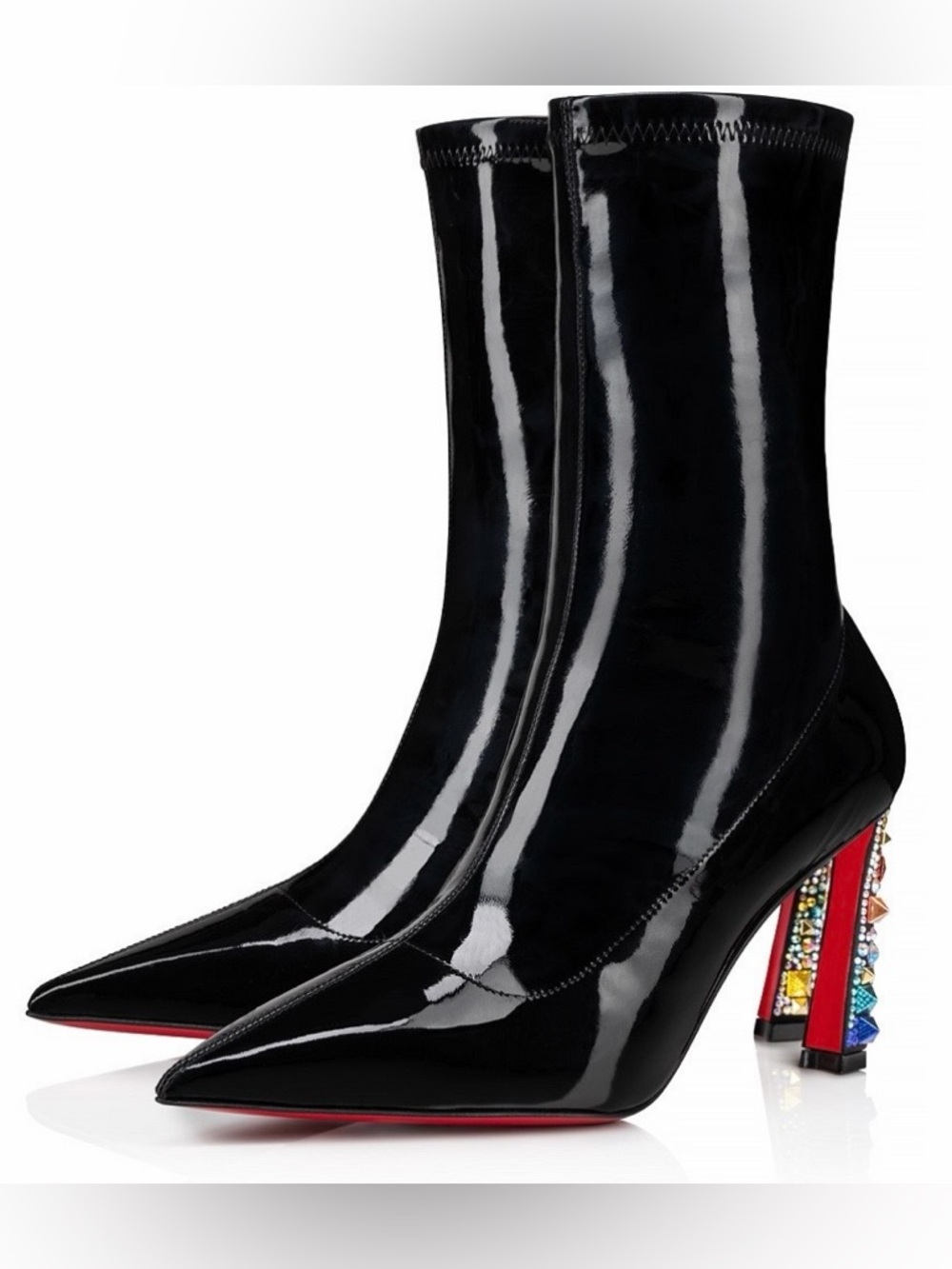 Christian Louboutin Cosmic boots Strass Crystal heels RETAIL 2295
